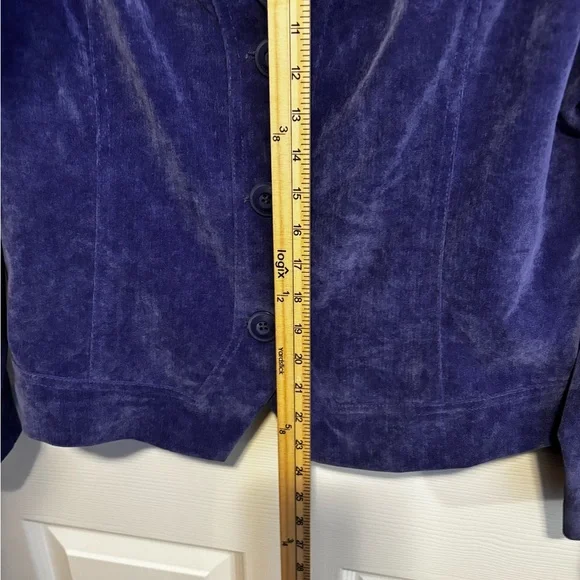 WOMENS R.O.T. DARK LAVENDER CORDUROY LONG SLEEVE FRONT THREE BUTTON CLOSURE SZ L - Picture 13 of 14